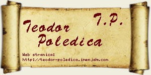 Teodor Poledica vizit kartica